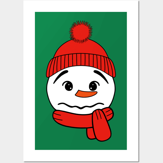 Winter Snowman Wall Art by SartorisArt1